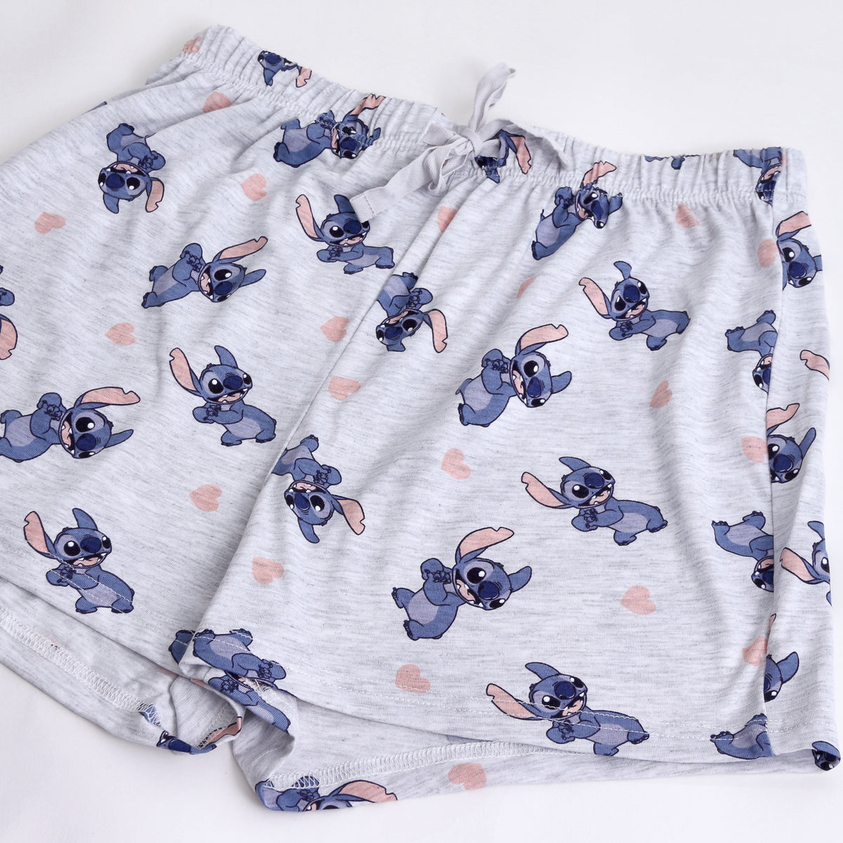 Pijama Corto Mujer Lilo & Stitch Disney Corazones Blanco - Pijamas Chile | The Brands Club cl