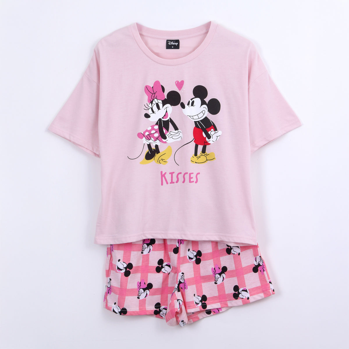 Pijama Corto Mujer Mickey Disney Kisses Rosado - Pijamas Chile | The Brands Club cl