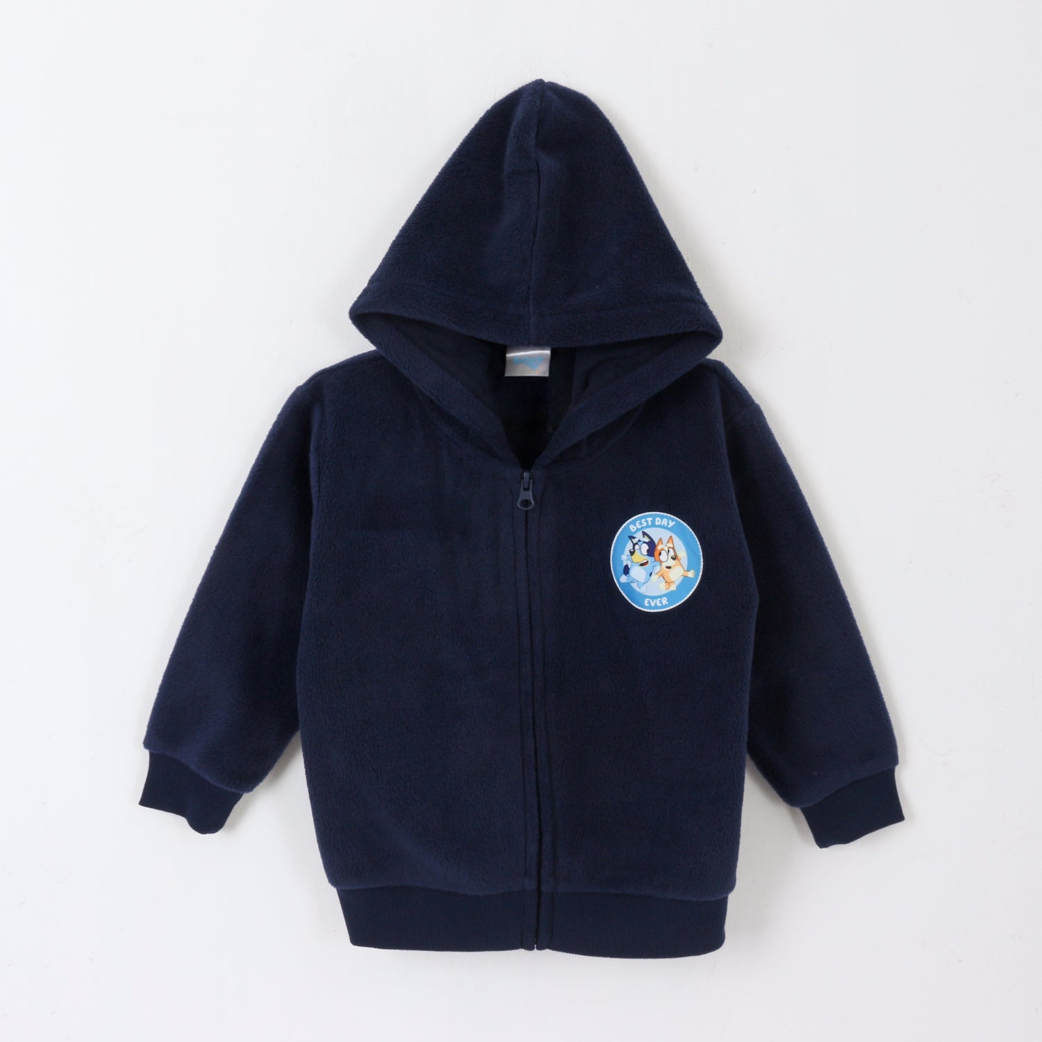 Polar Escolar con Gorro Niño Logo Azul Marino Bluey - Polares Chile | The Brands Club cl