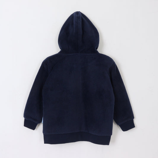 Polar Escolar con Gorro Niño Logo Azul Marino Bluey - Polares Chile | The Brands Club cl