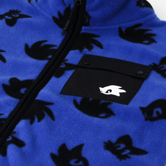 Polar Niño Full Print Caras Azul Bolsillo Sonic - Polares Chile | The Brands Club cl