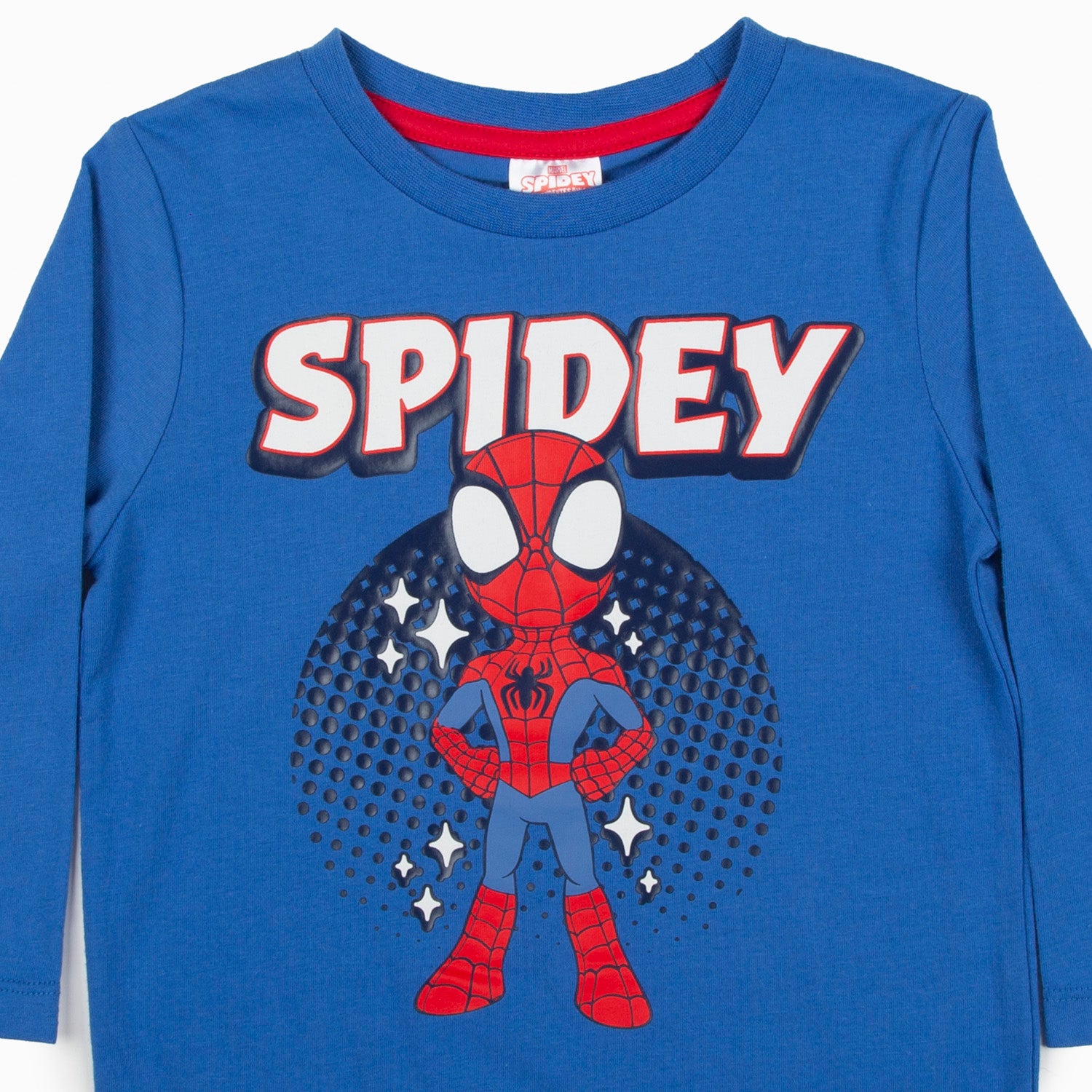 Polera Manga Larga Niño Spidey Azul Marvel