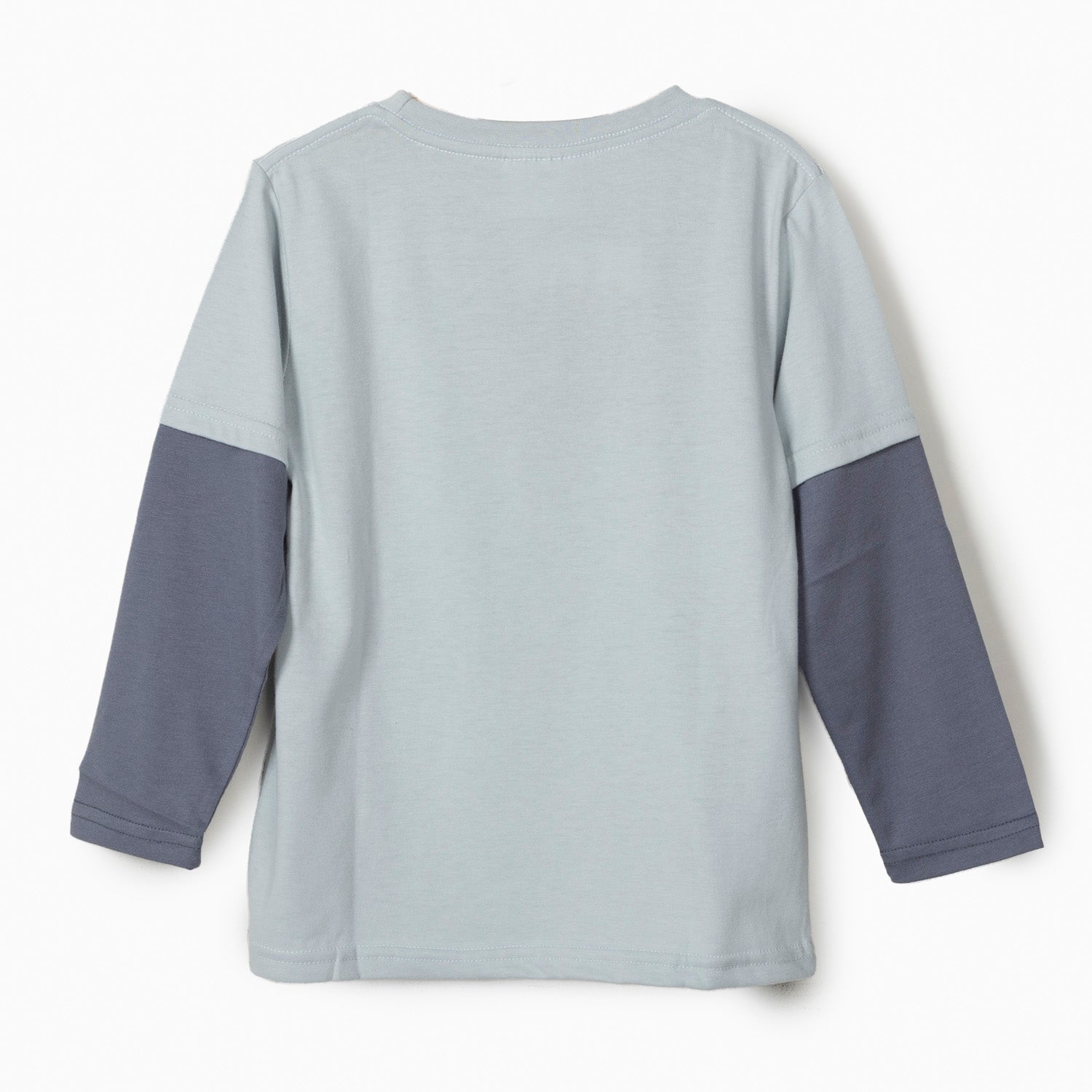 Polera Manga Larga Niño Doble Manga Capa Gris Naruto