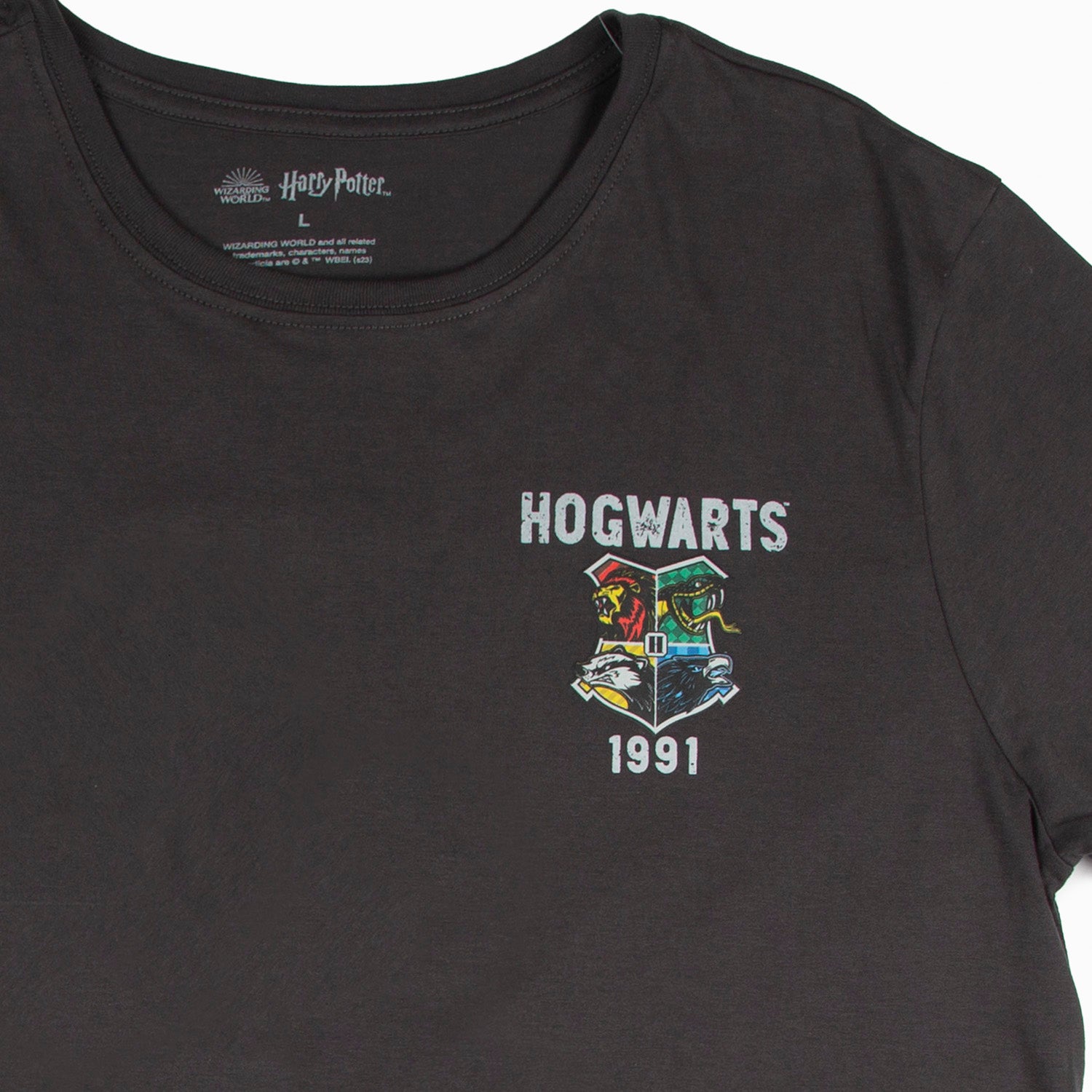 Polera Hombre Howarts 1991 Negro Harry Potter