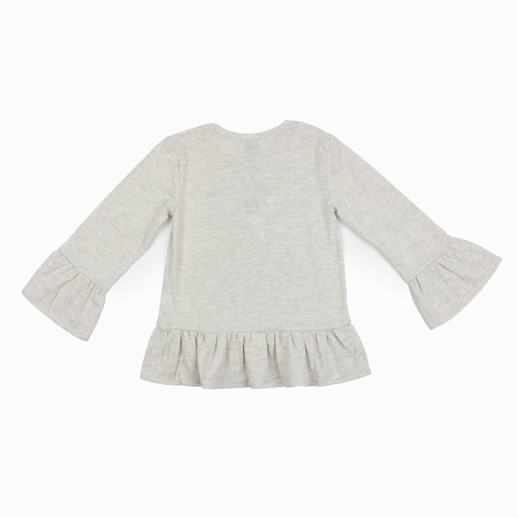 Polera Manga Larga Niña Minnie Fabulosa Gris Disney