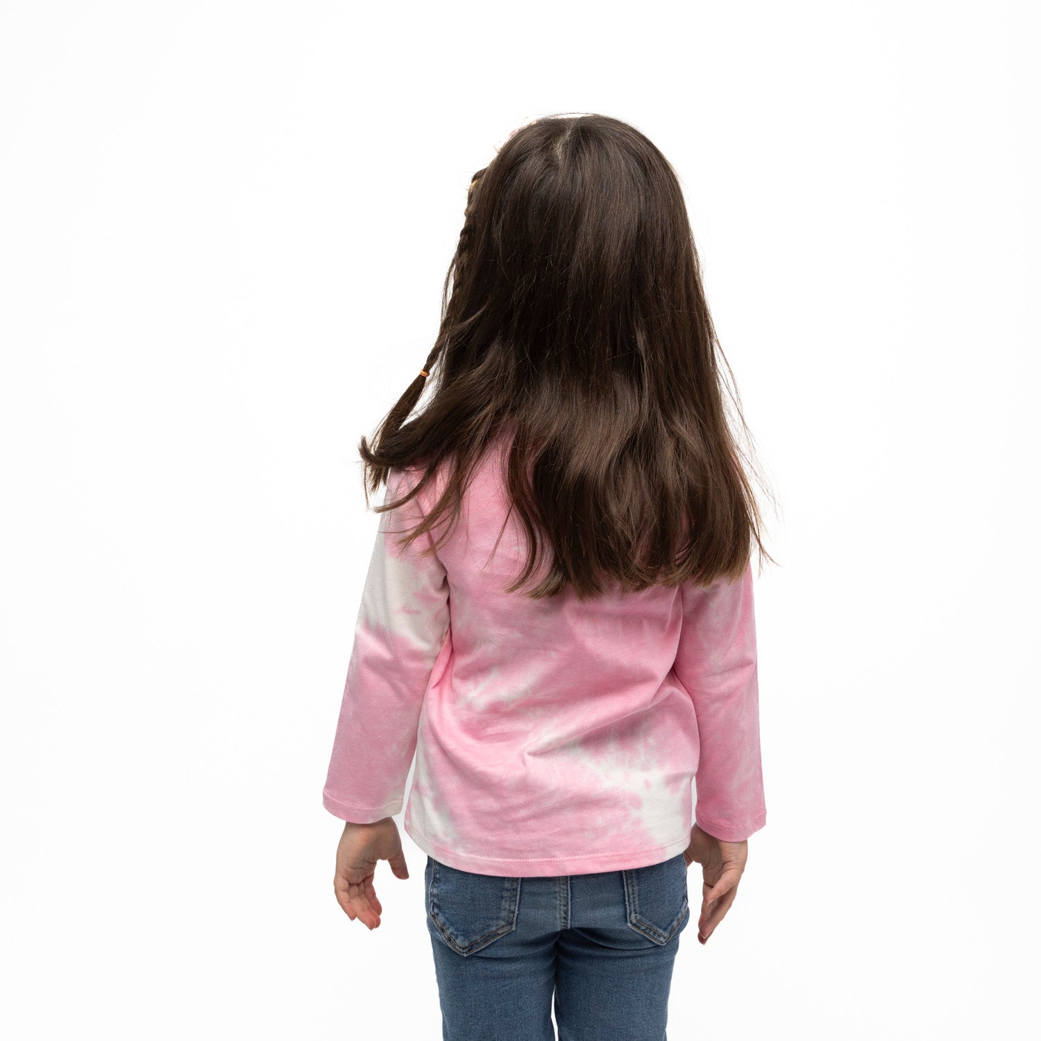 Polera Manga Larga Niña Tie Dye Rosado Paw Patrol