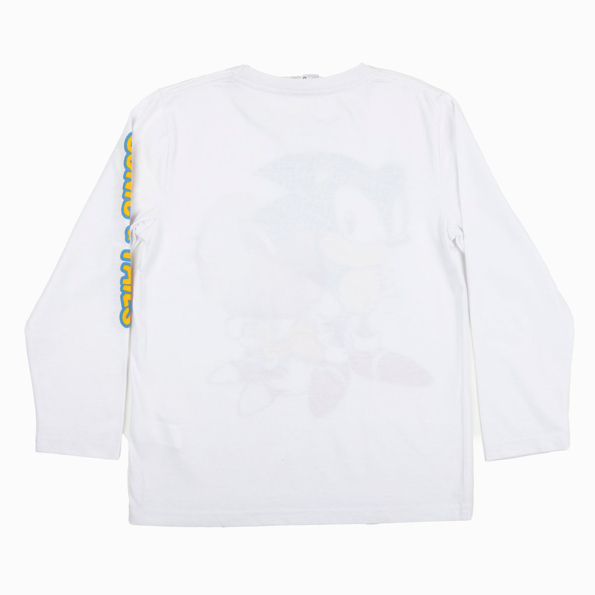 Polera Manga Larga Niño Sonic y Tails Blanco Sonic