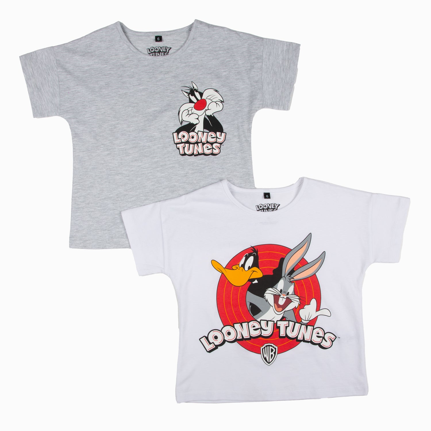 Pack Poleras Niña Silvestre Blanco Looney Tunes