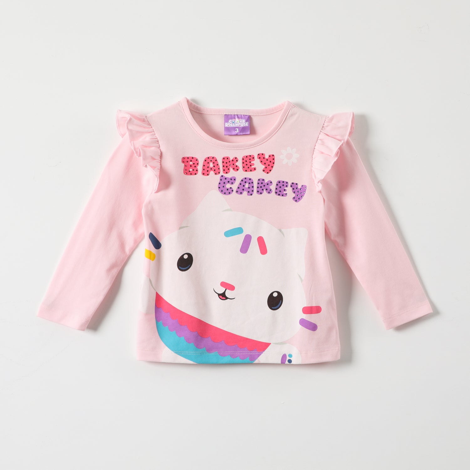 Polera Manga Larga Niña Bakey Cakey Rosado Gabby Doll House