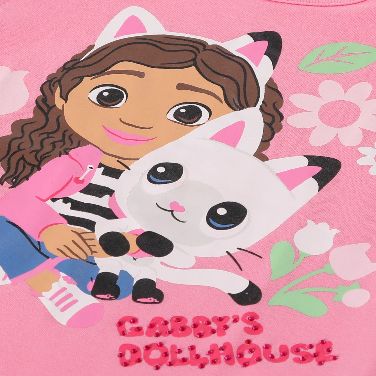 Polera Manga Corta Niña Rosado Gabby Dollhouse