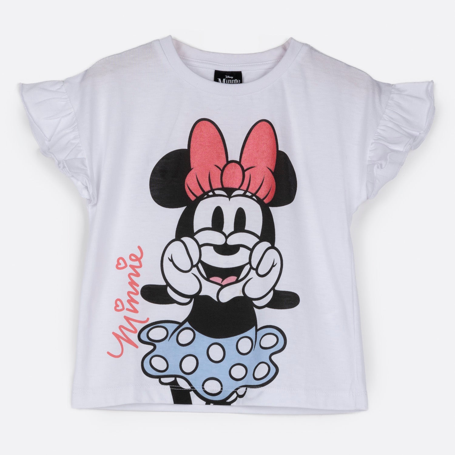 Polera Manga Corta Niña Vuelos Minnie Blanco Disney
