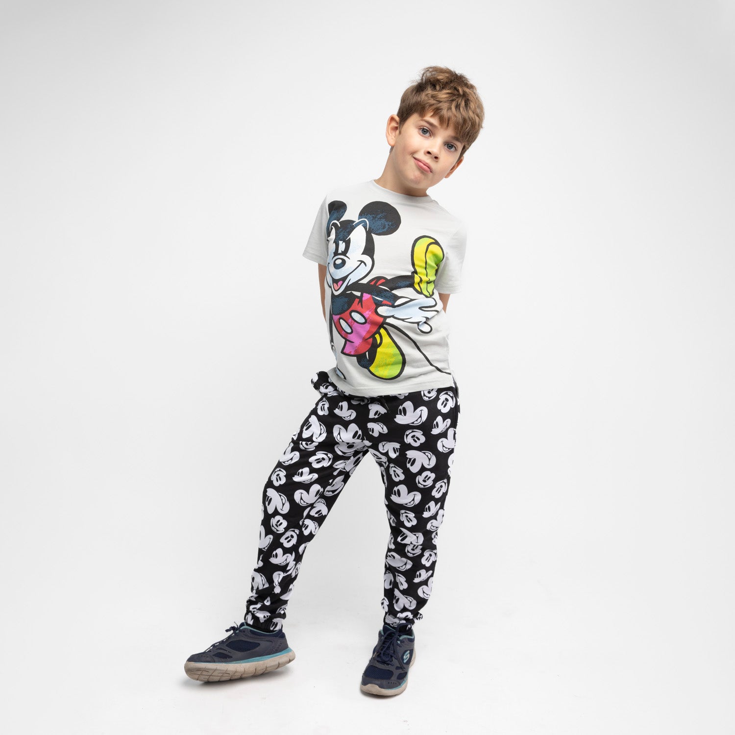 Polera Manga Corta Niño Personaje Mickey Gris Disney - Poleras Chile | The Brands Club cl