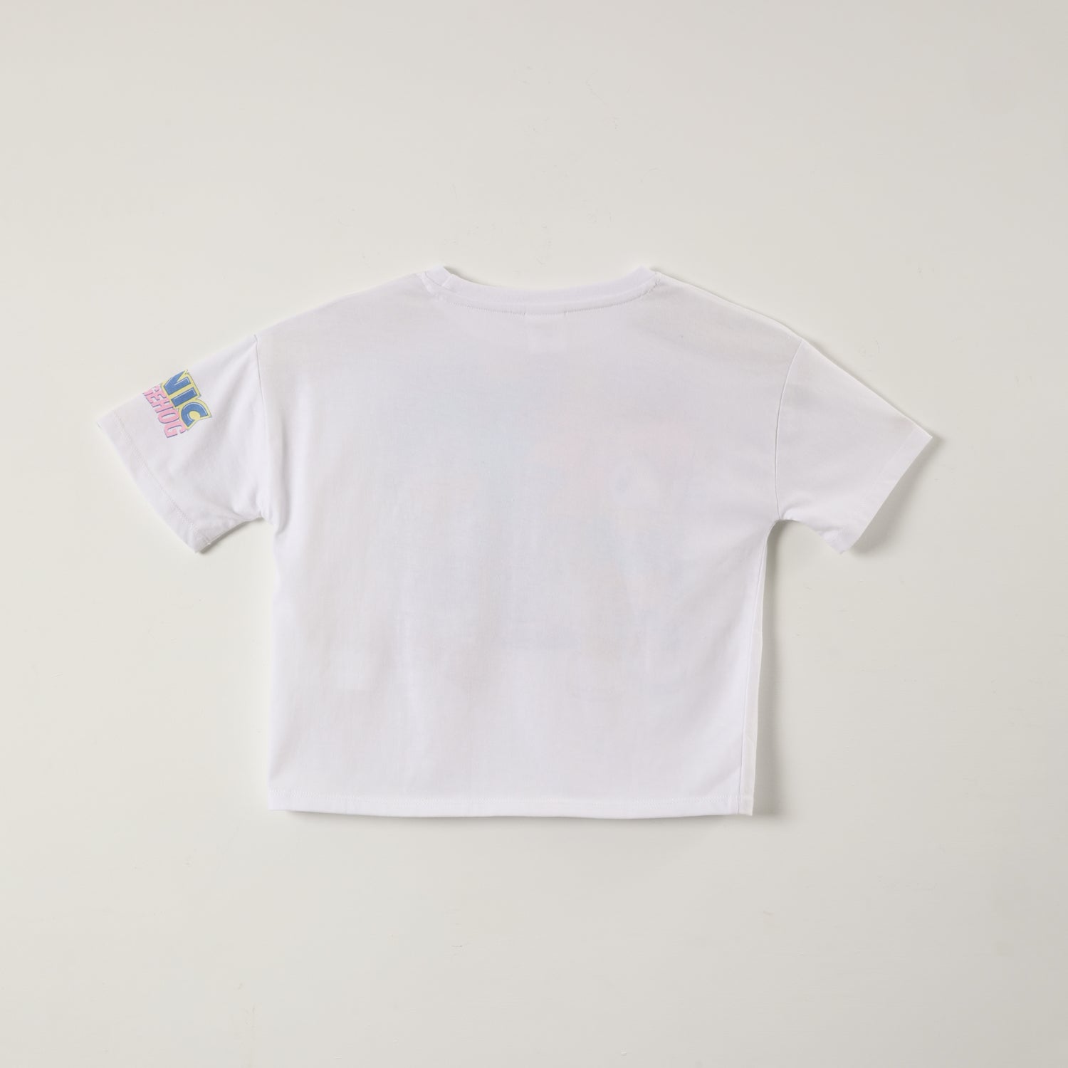 Polera Manga Corta Niña Amy y Sonic Blanco Sonic