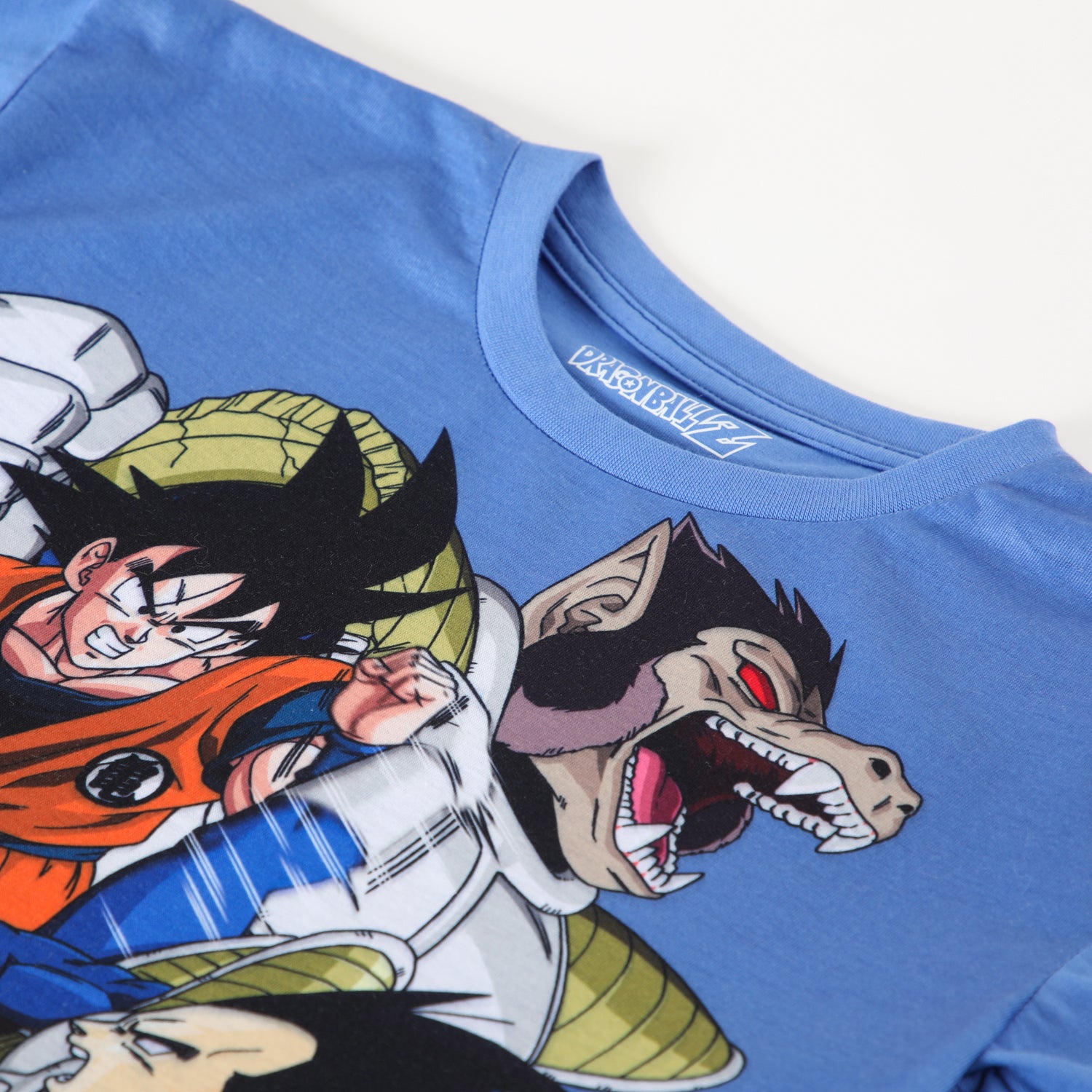 Polera Manga Corta Niño Sublimada Azul Dragon Ball