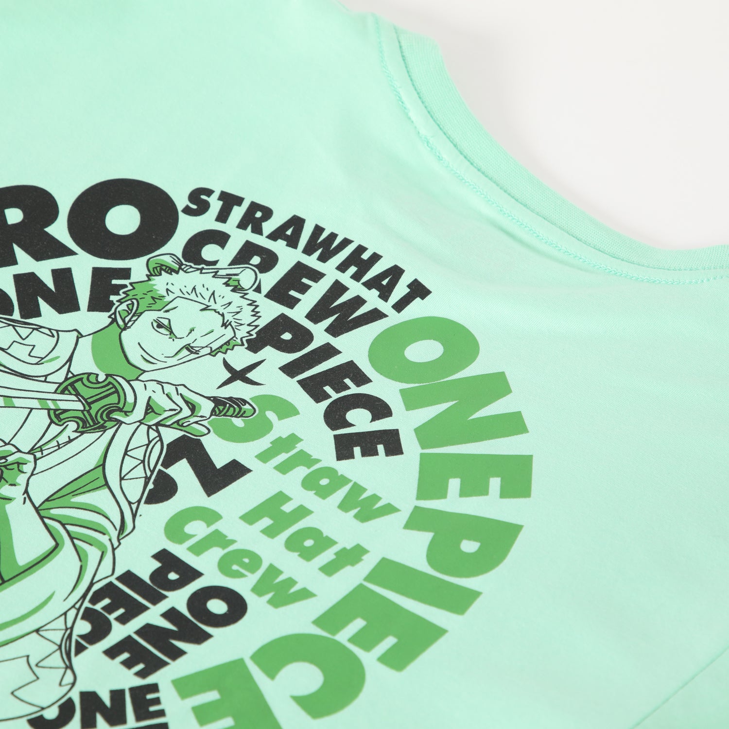 Polera Manga Corta Niño Espal Verde One Piece