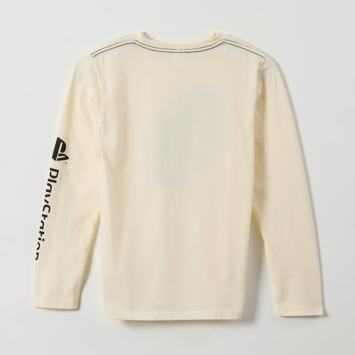 Polera Manga Larga Niño Logo Control Beige Playstation