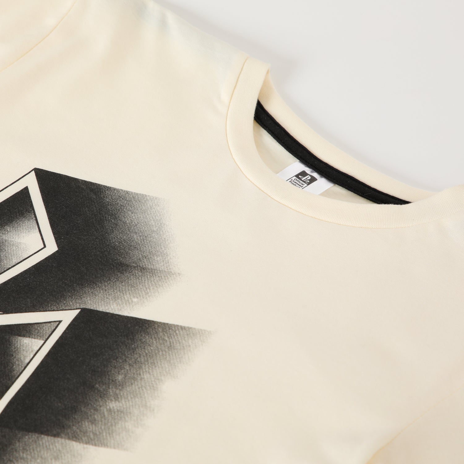 Polera Manga Larga Niño Logo Control Beige Playstation