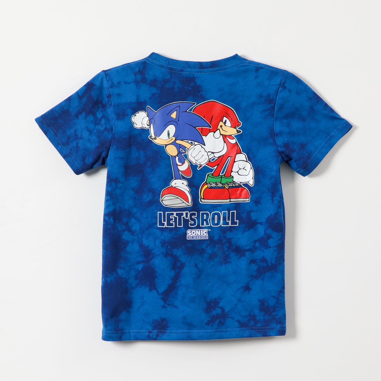 Polera Manga Corta Niño Tie Dye Azul Sonic