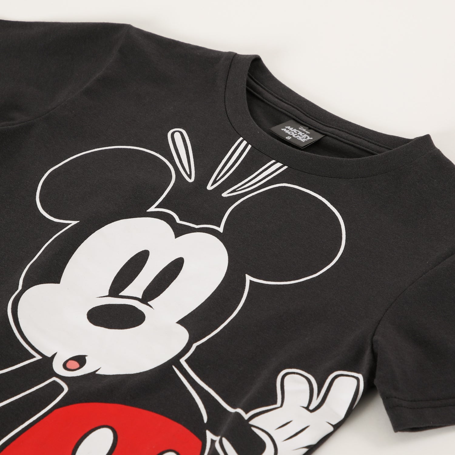 Polera Manga Corta Niño Mickey Negro Disney