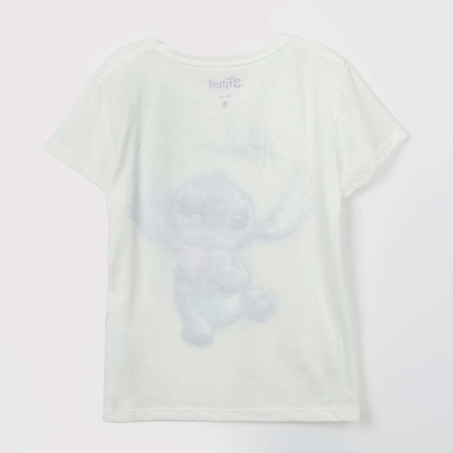 Polera Manga Corta Niña Aloha Lilo y Stitch Blanco Disney