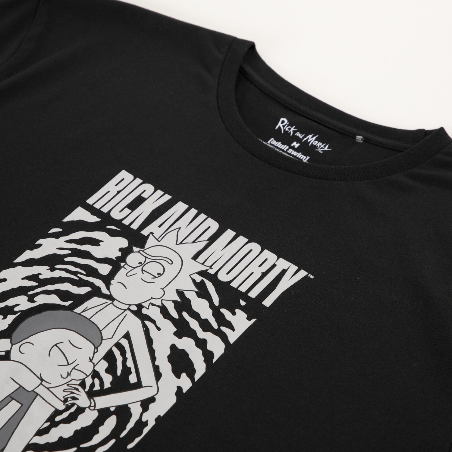 Polera Manga Corta Hombre Rick and Morty Negro