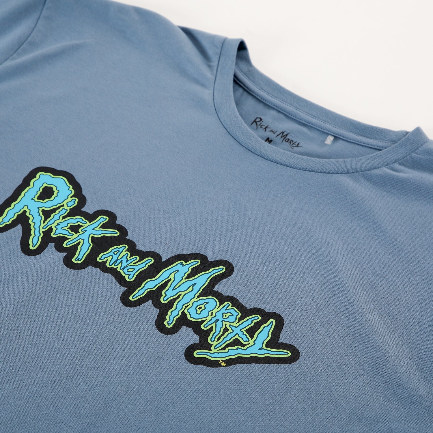 Polera Manga Corta Hombre Celeste Rick and Morty