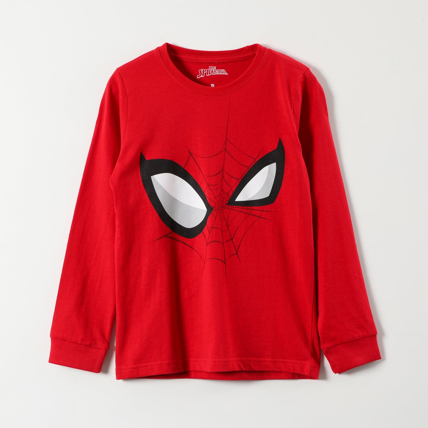 Polera Manga Larga Niño Ojos Comics Rojo Marvel