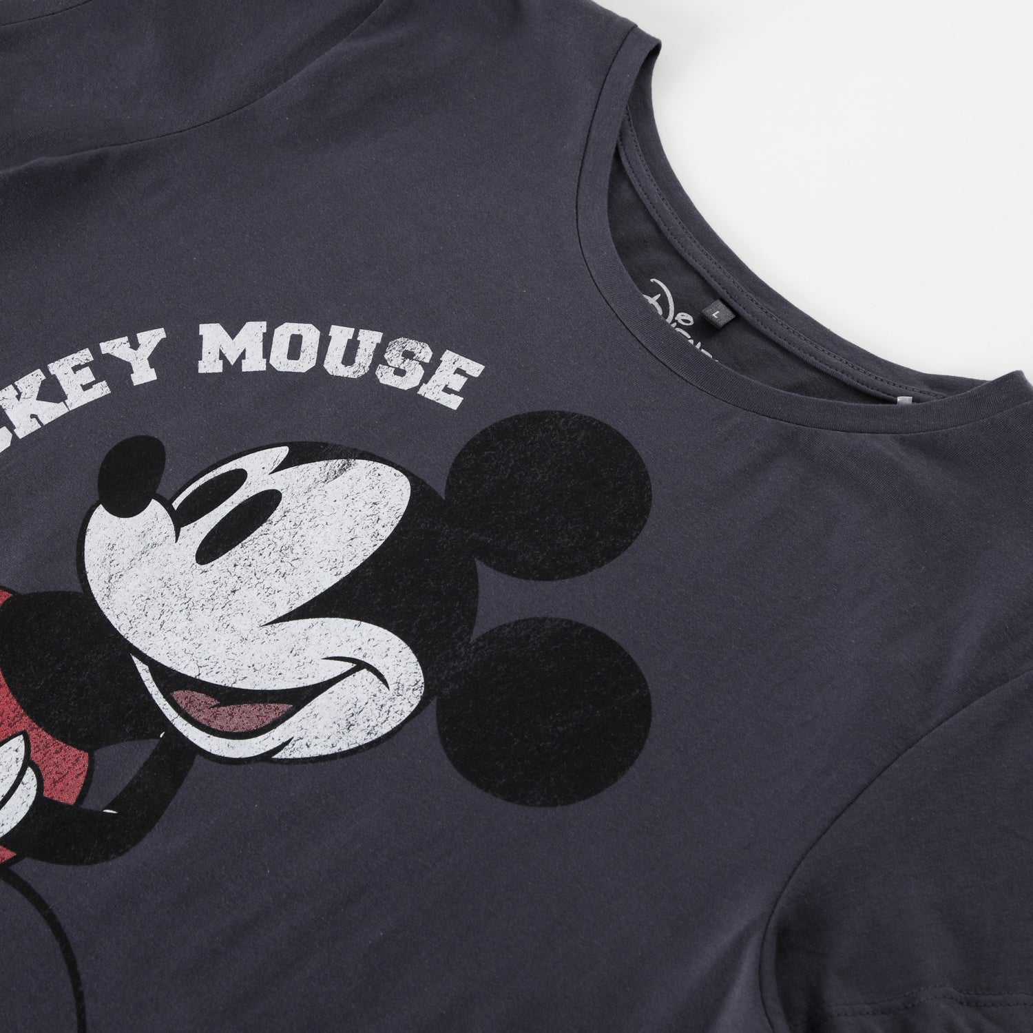 Polera Manga Corta Mujer Mickey Mouse Gris Disney