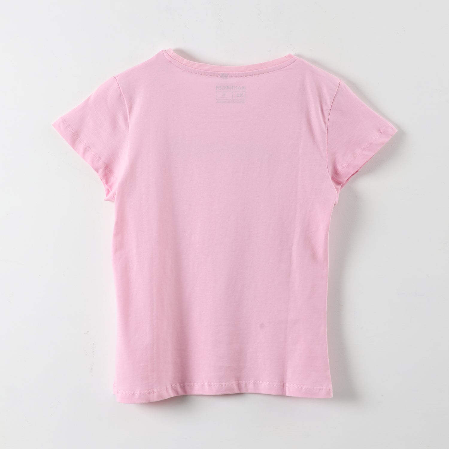 Polera Manga Corta Mujer Logo Rosado Iron Maiden