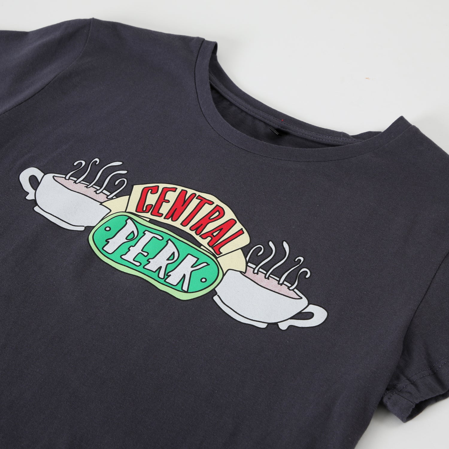 Polera Manga Corta Mujer Central Perk Negro Friends