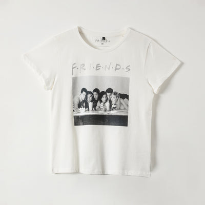 Polera Manga Corta Mujer Foto Blanco Friends
