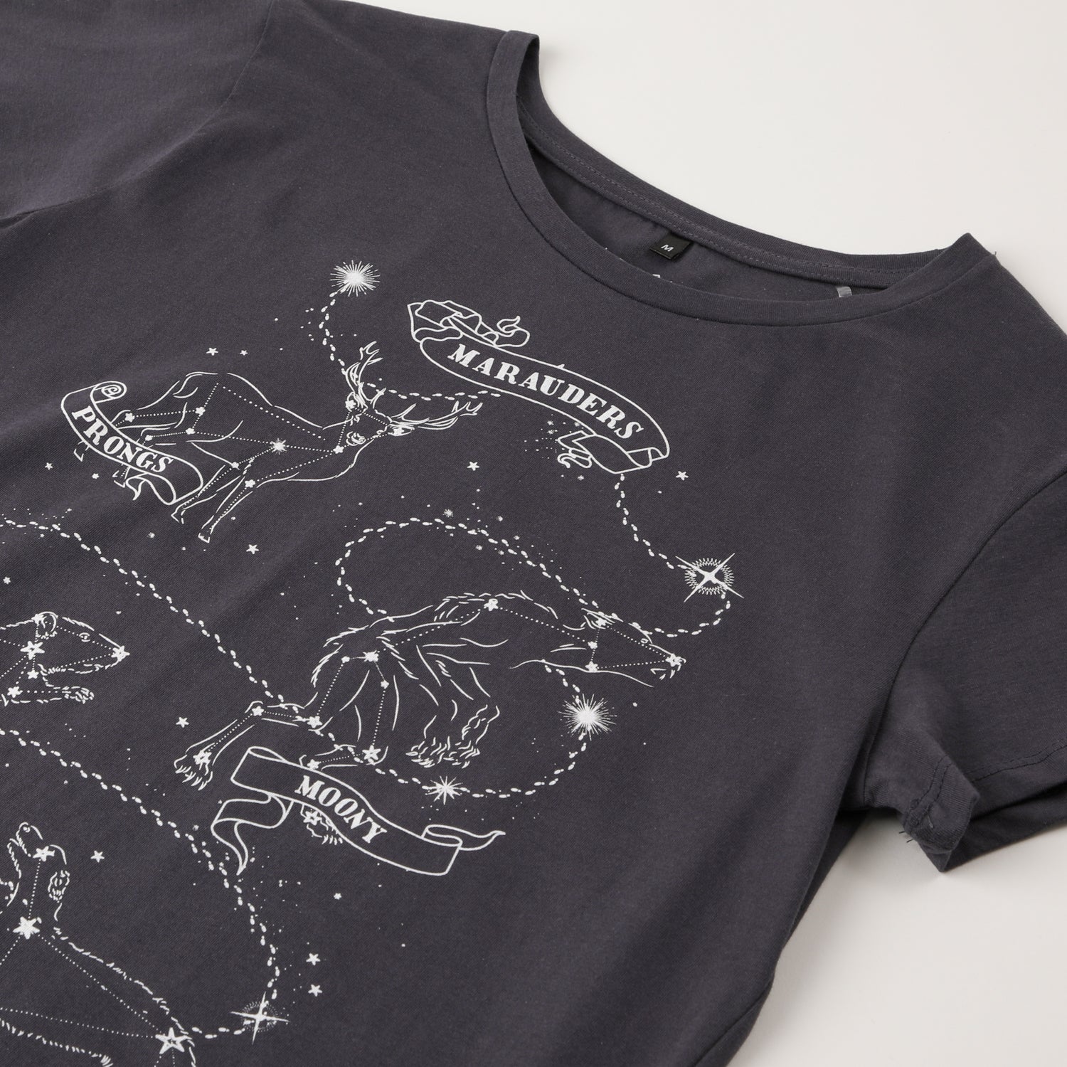 Polera Manga Corta Mujer Lineal Negro Harry Potter