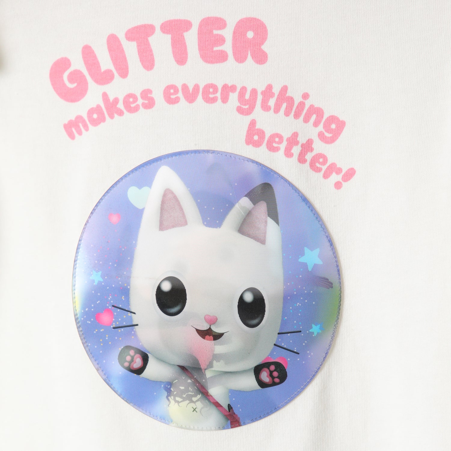 Polera Manga Larga Niña Glitter Makes Beige Gabby Doll House