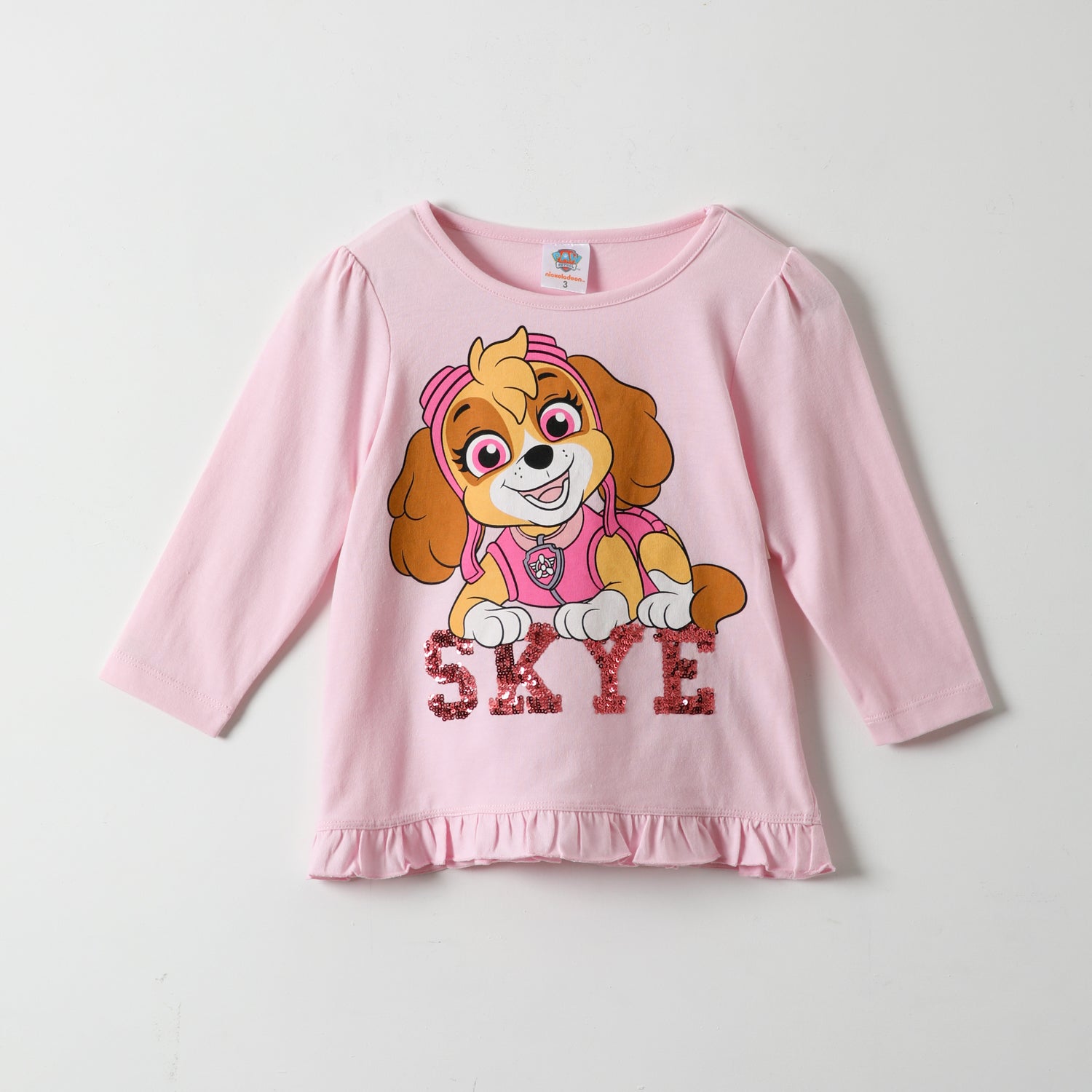 Polera Manga Larga Niña Happy Rosado Paw Patrol