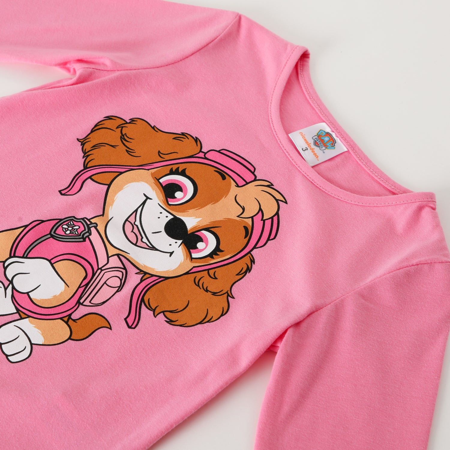 Polera Manga Larga Niña Pinky Skye Rosado Paw Patrol