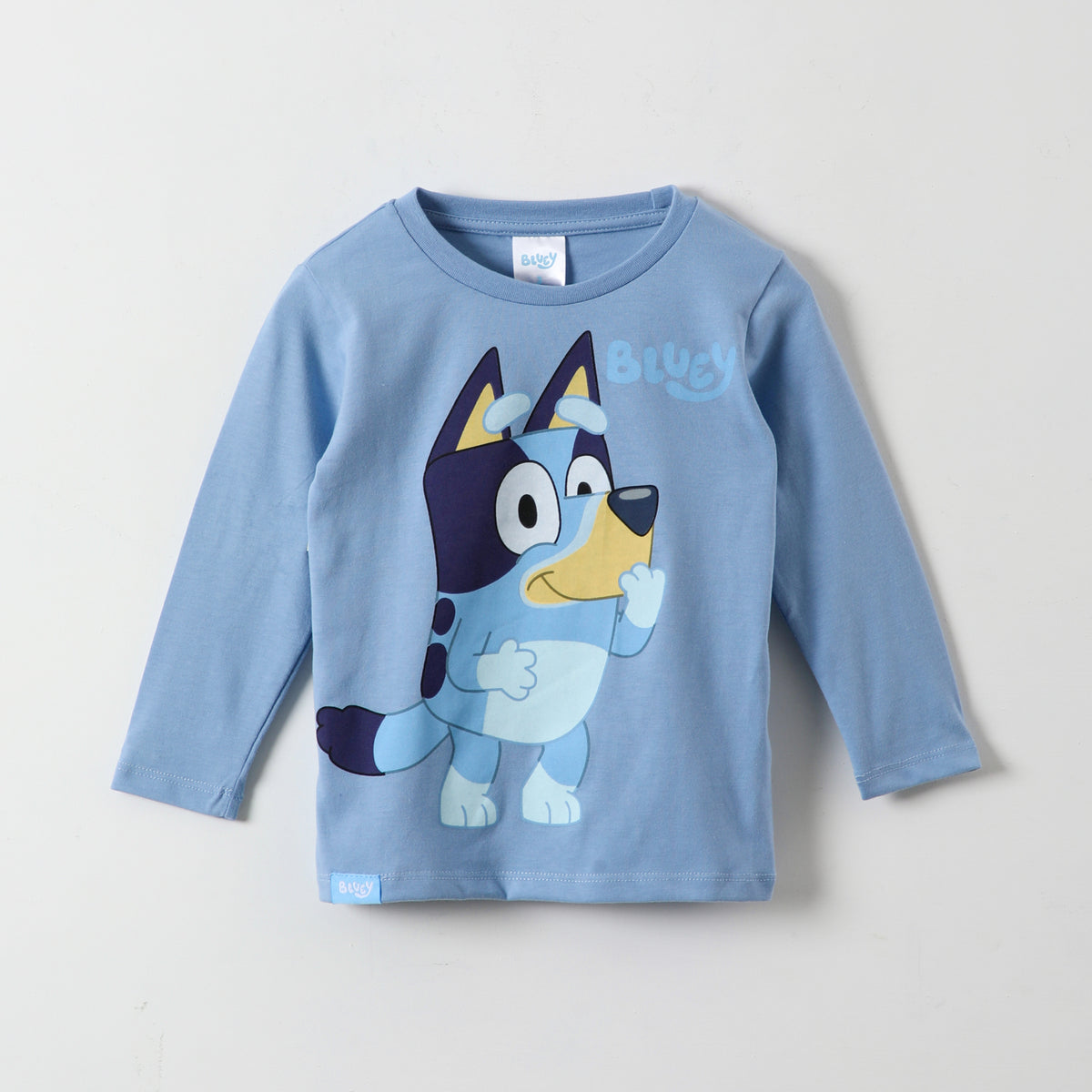 Polera Manga Larga Niño Laugh Celeste Bluey