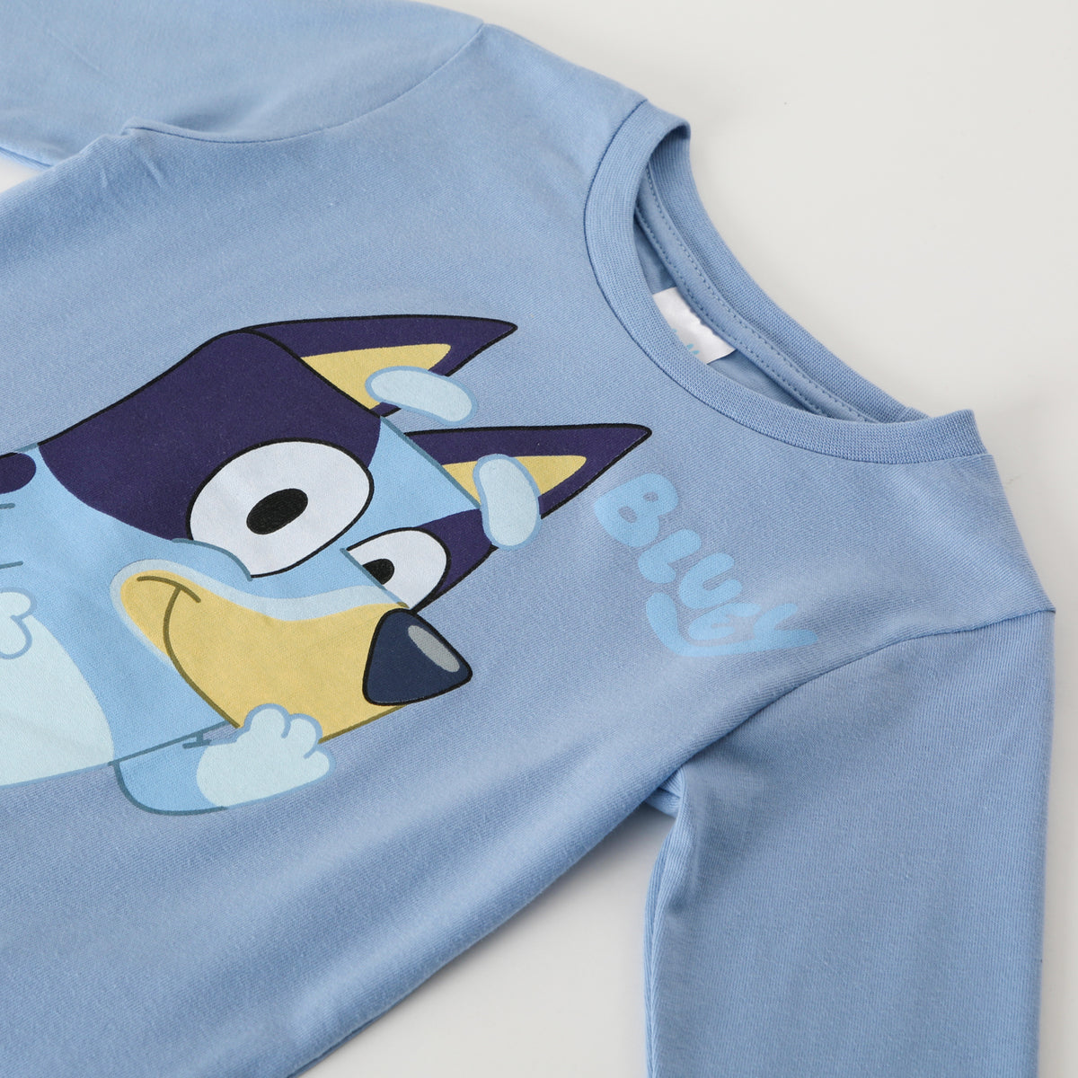 Polera Manga Larga Niño Laugh Celeste Bluey