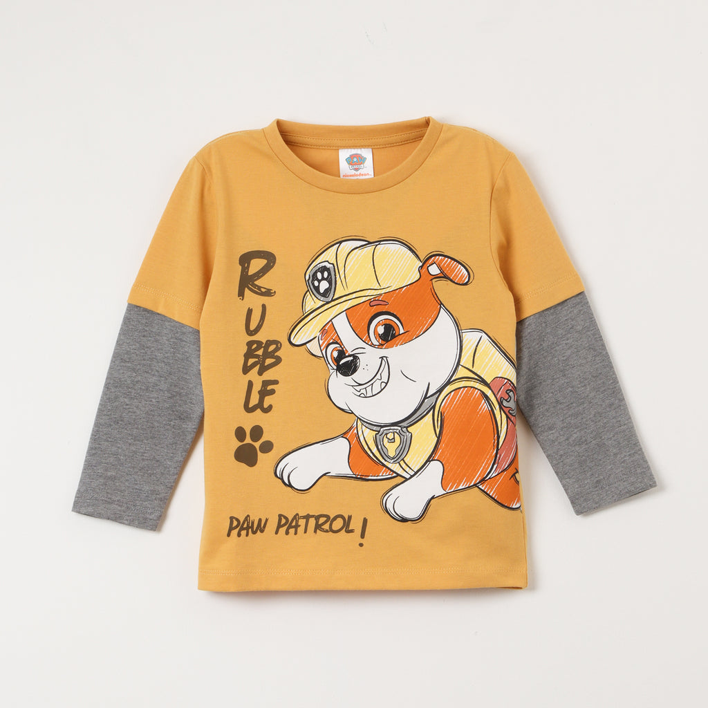 Polera Manga Larga Niño Rubble Cafè Paw Patrol