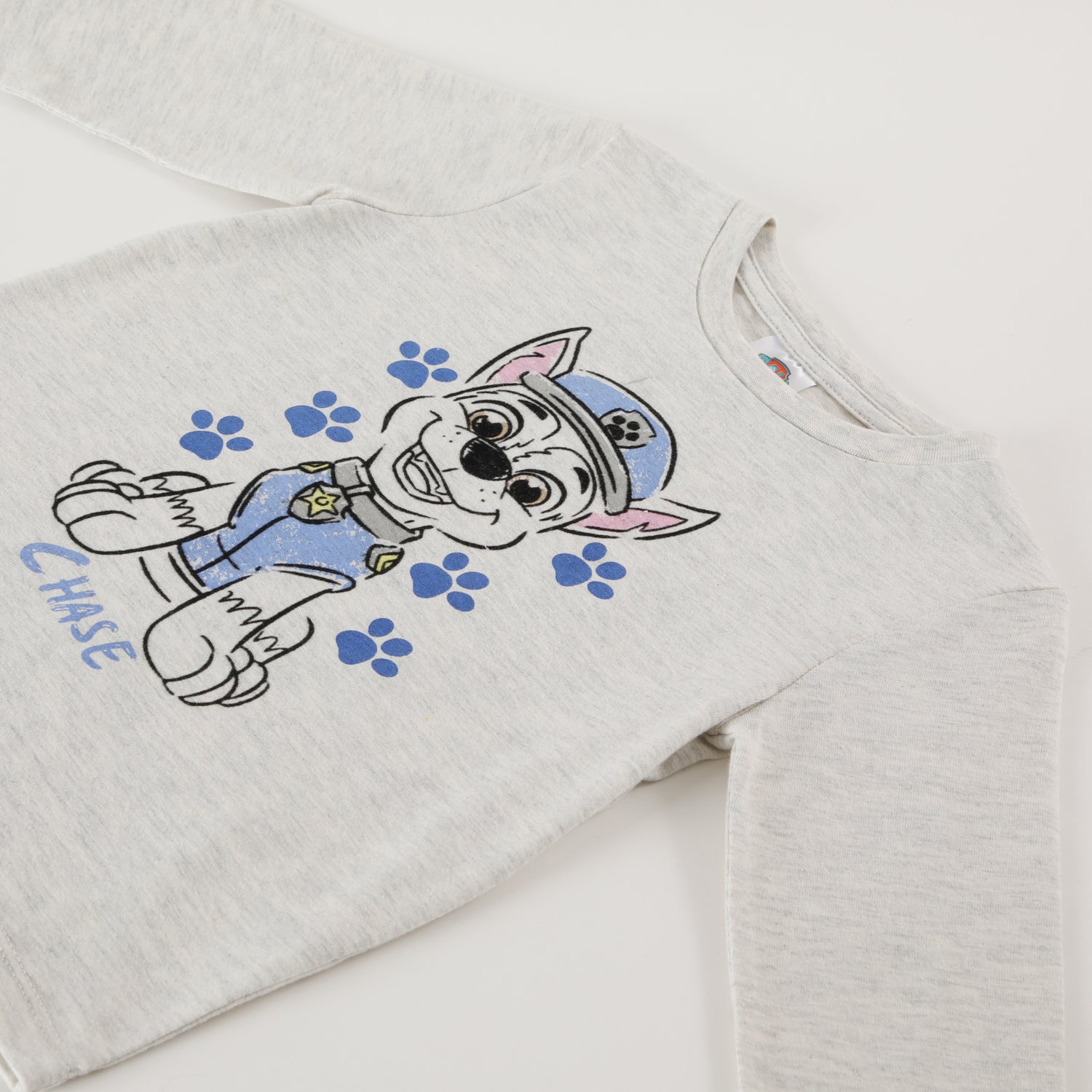 Polera Manga Larga Niño Chase Colors Gris Paw Patrol