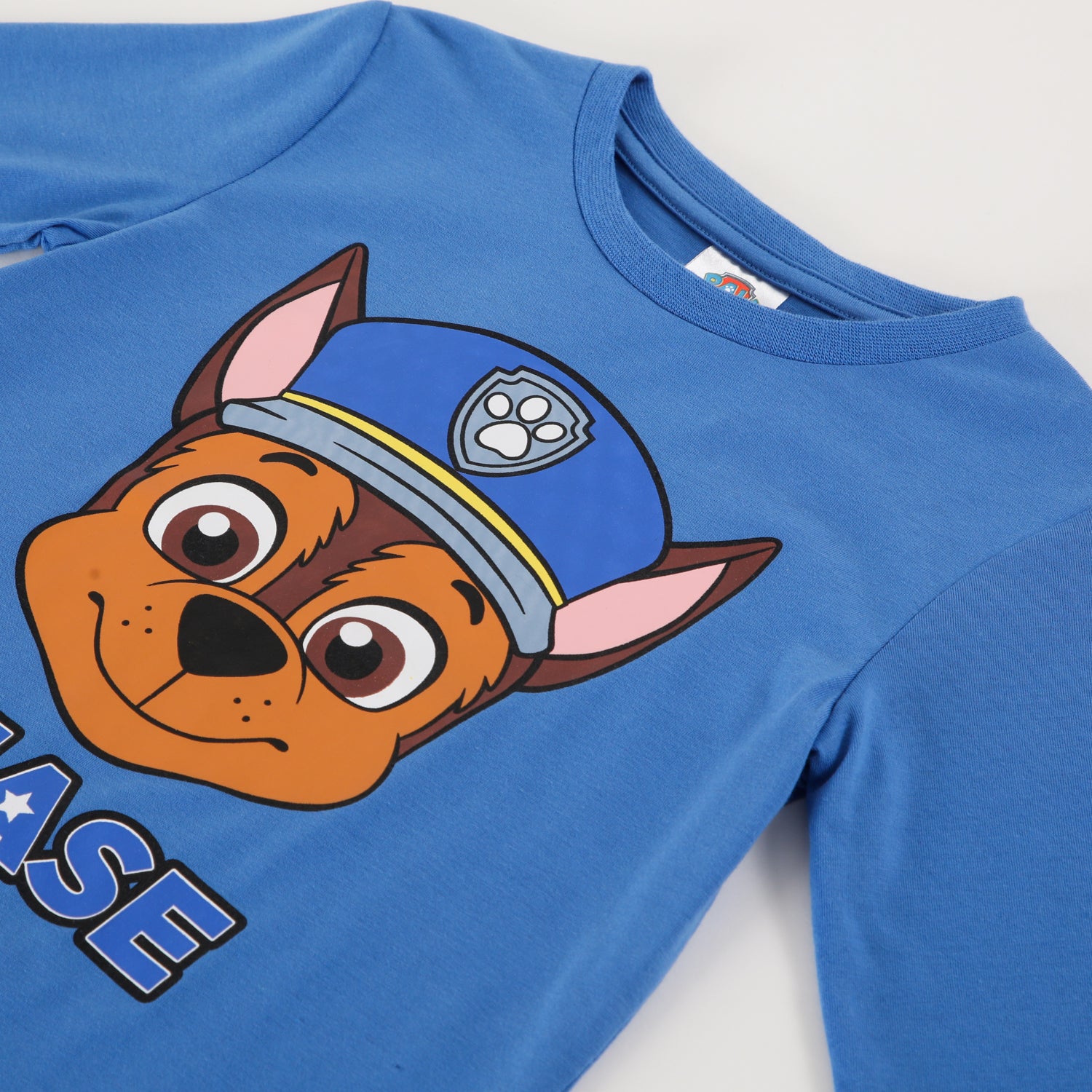Polera Manga Larga Niño Chase The Cop Azul Paw Patrol