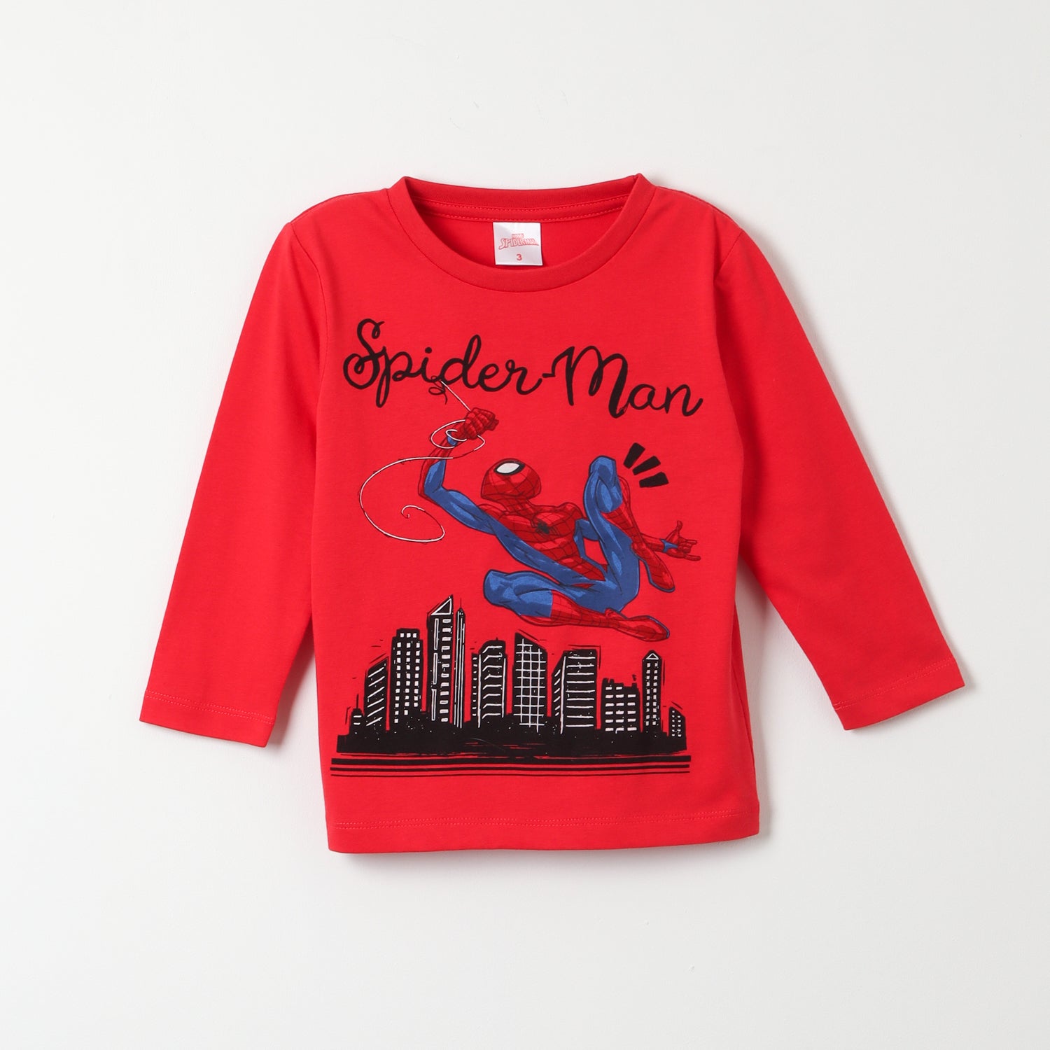 Polera Manga Larga Niño Spiderman Swing Rojo Marvel