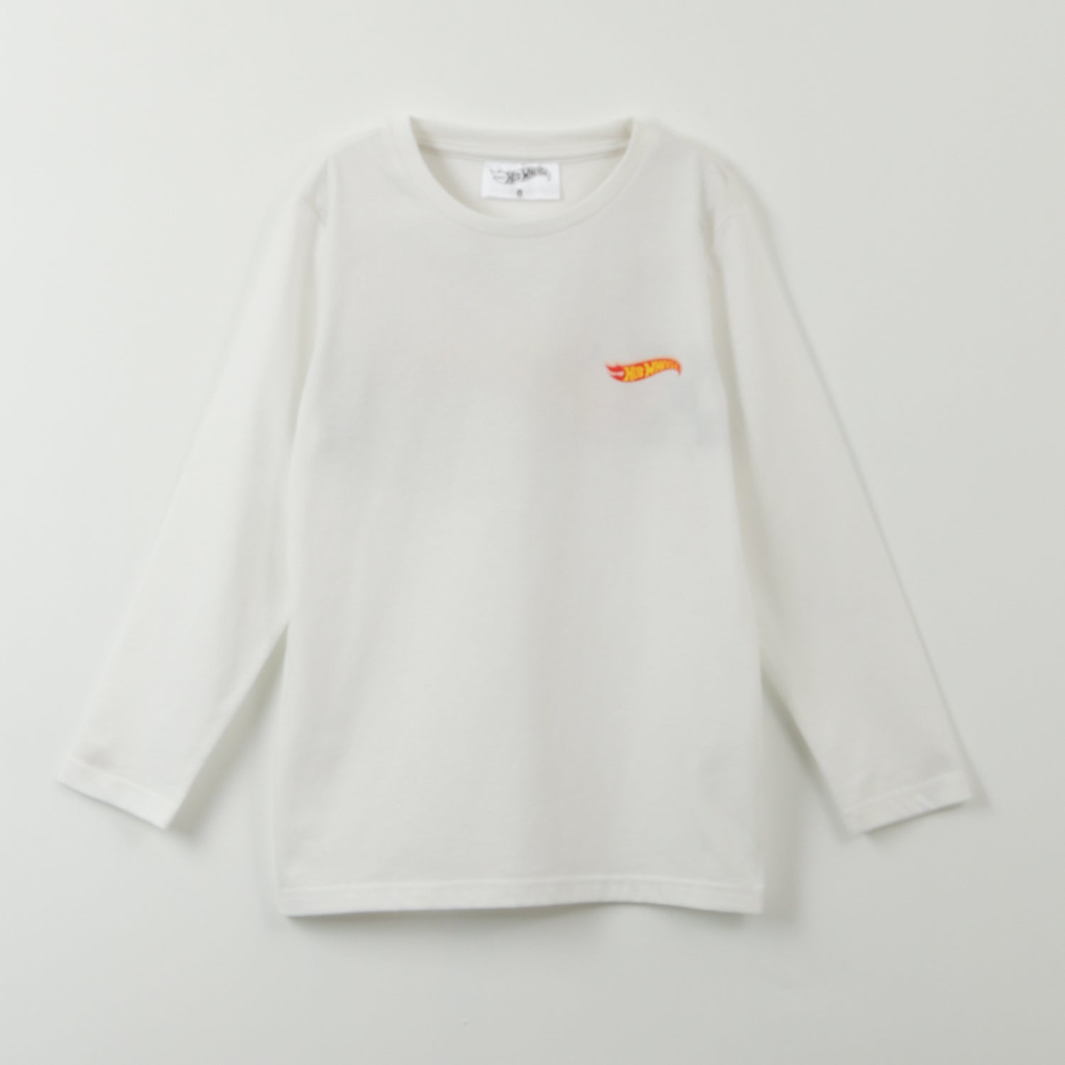 Polera Manga Larga Niño Flames Car Blanco Hot Wheels