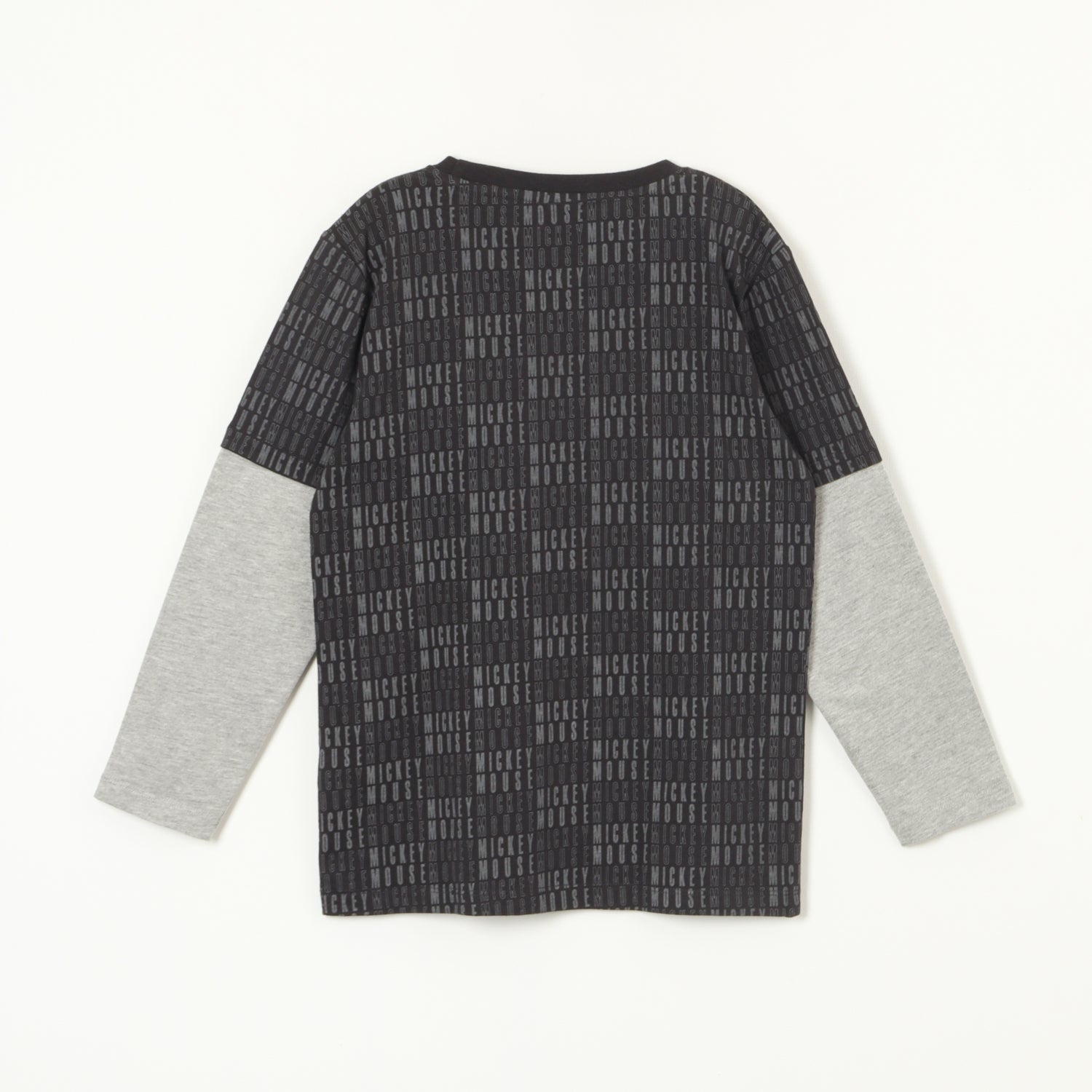 Polera Manga Larga Niño Mickey Letters Negro Disney