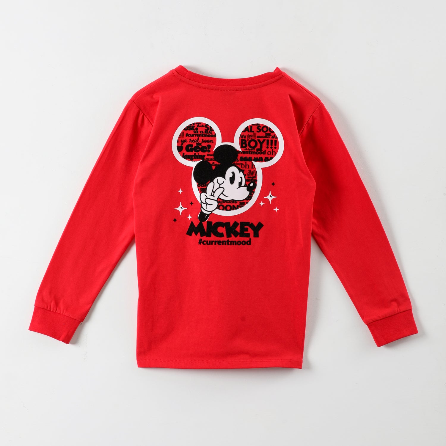 Polera Manga Larga Niño Mickey #Currentmood Rojo Disney