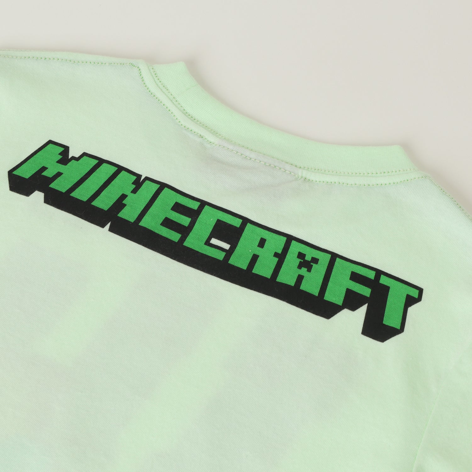 Polera Manga Larga Niño Survival Mode Verde Minecraft