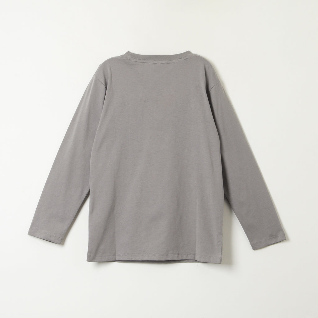 Polera Manga Larga Niño Jutsu Gris Naruto