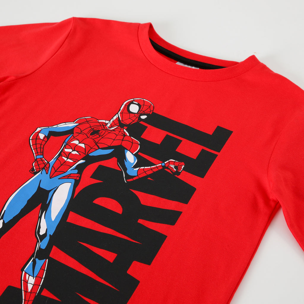 Polera Manga Larga Niño Spiderman Posiciòn Rojo Marvel