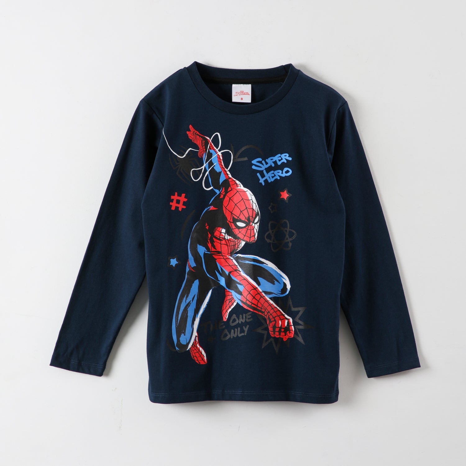 Polera Manga Larga Niño Spiderman #Superhero Azul Marvel