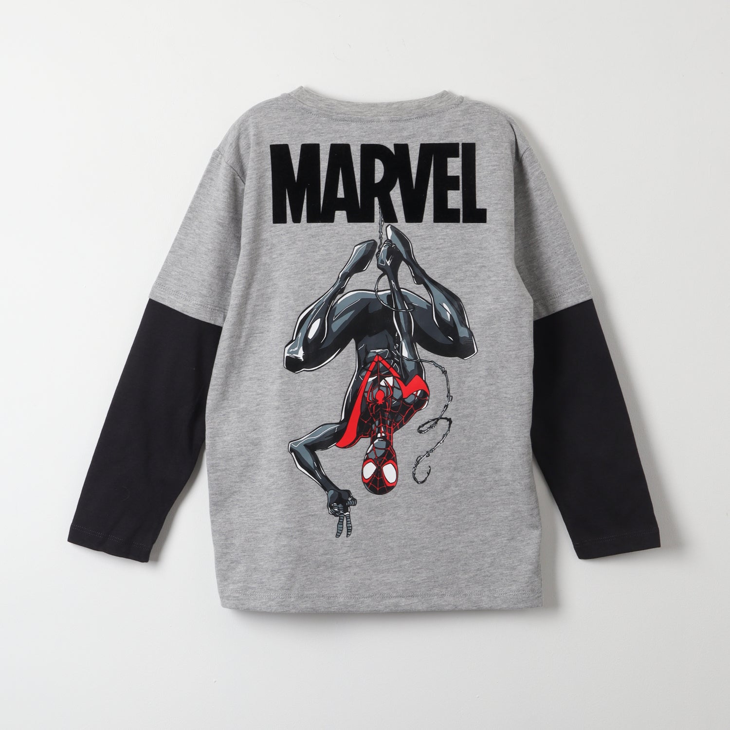 Polera Manga Larga Niño Spiderman Flex Gris Marvel