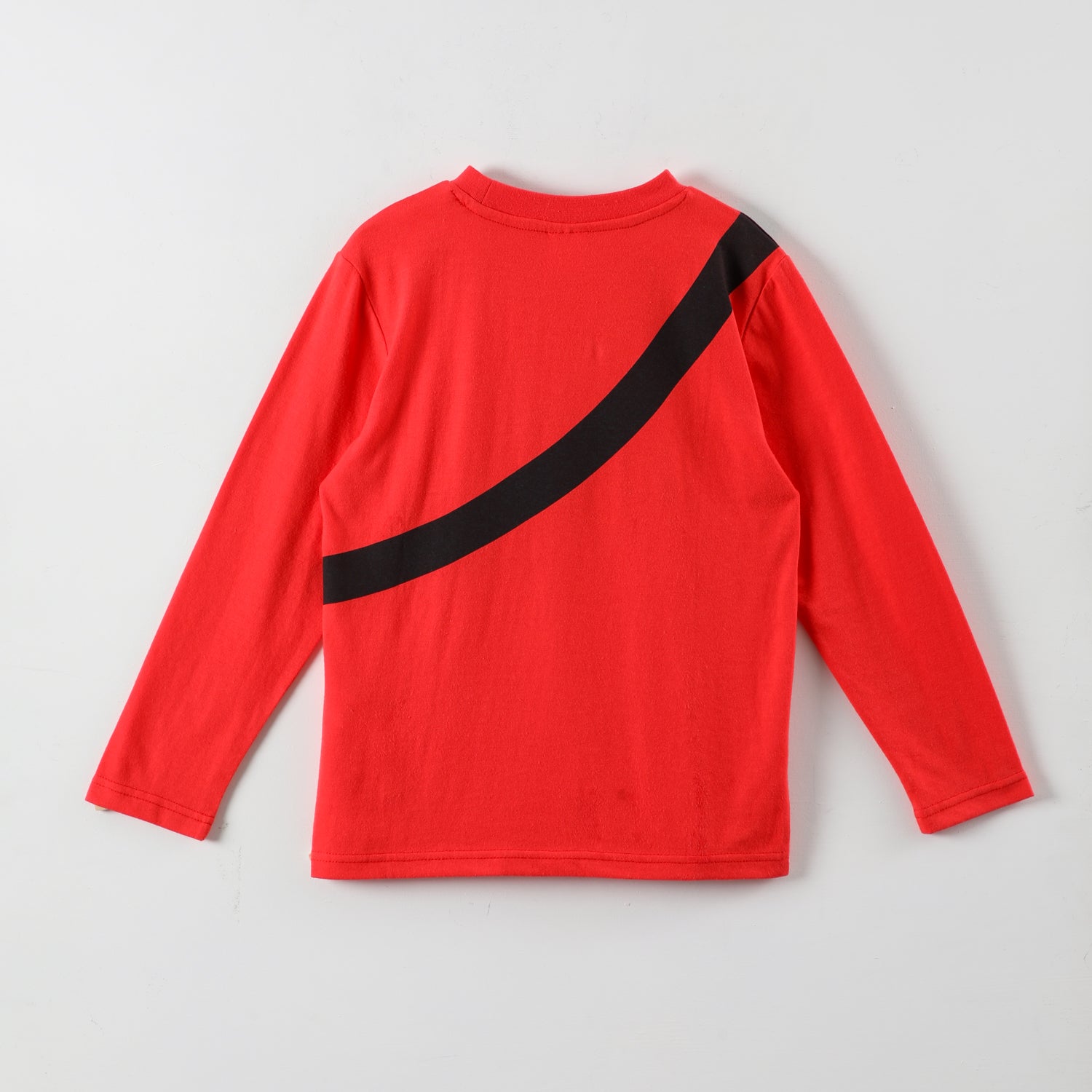 Polera Manga Larga Niño Spiderman Logo Banano Rojo Marvel